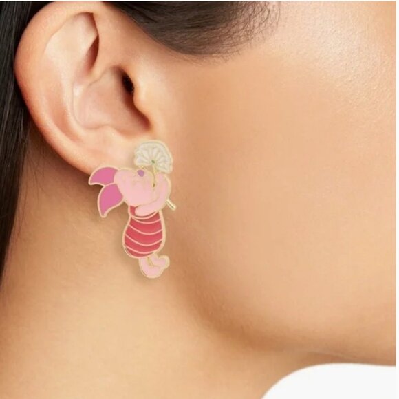 Disney Baublebar Piglet Dandelion Enamel Earrings New in Box - Picture 3 of 4
